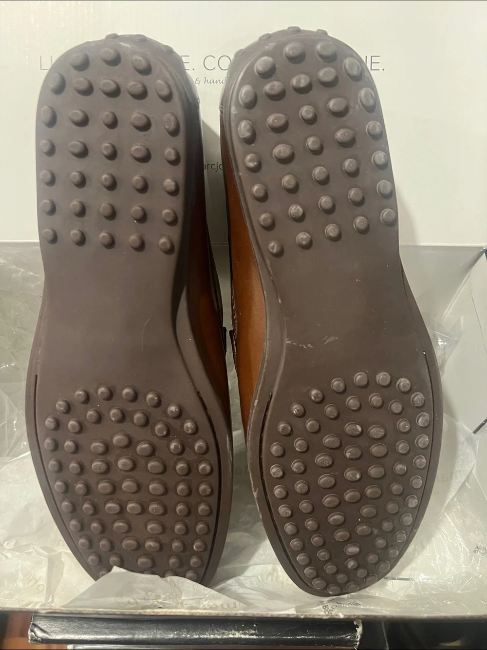 Men's Tan Leather Slip-On Loafers